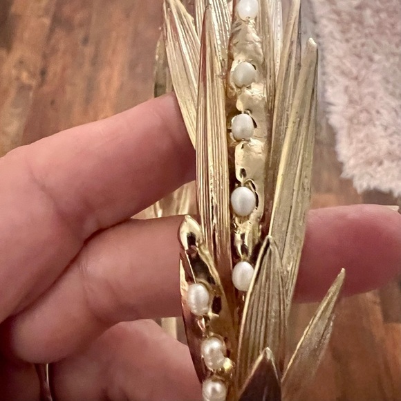 ROSANTICA MILANO vintage gold plated tiara with pearls. Made in Italy - Picture 5 of 8